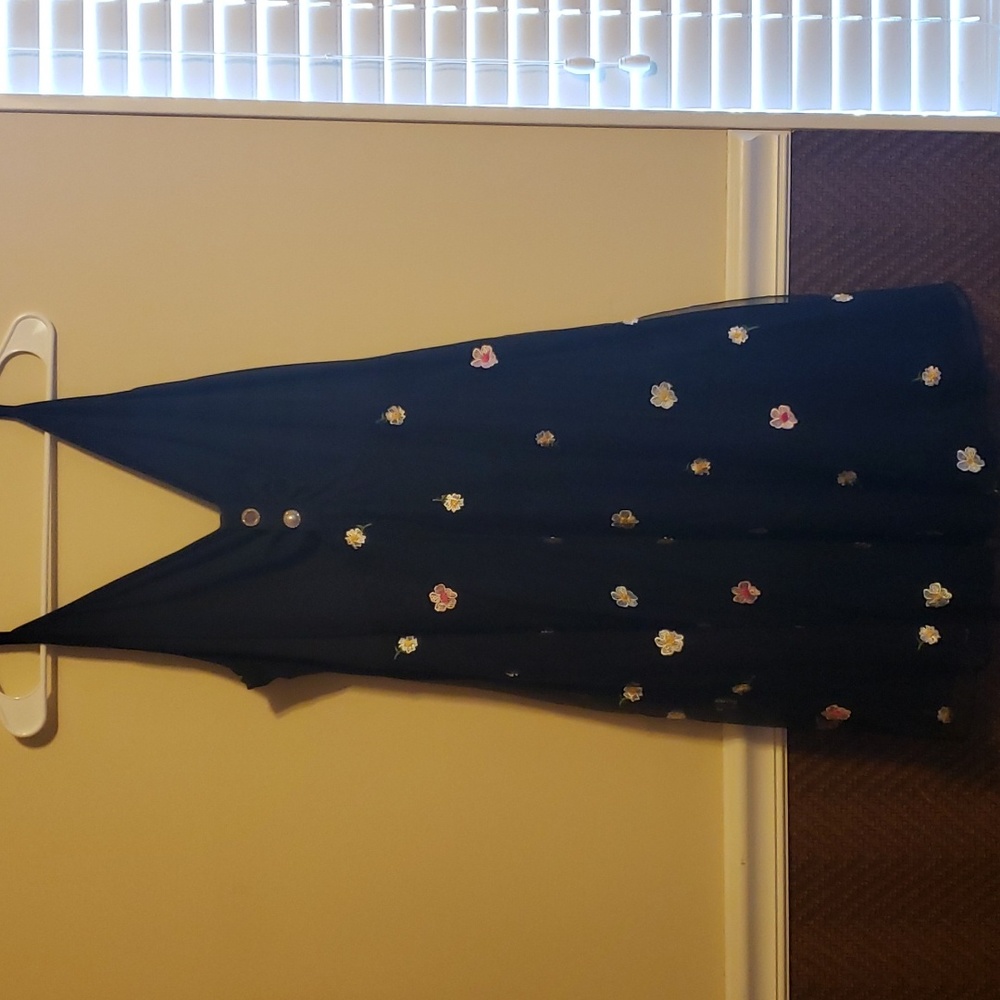 Shein Black 2x sundress with flower detail
